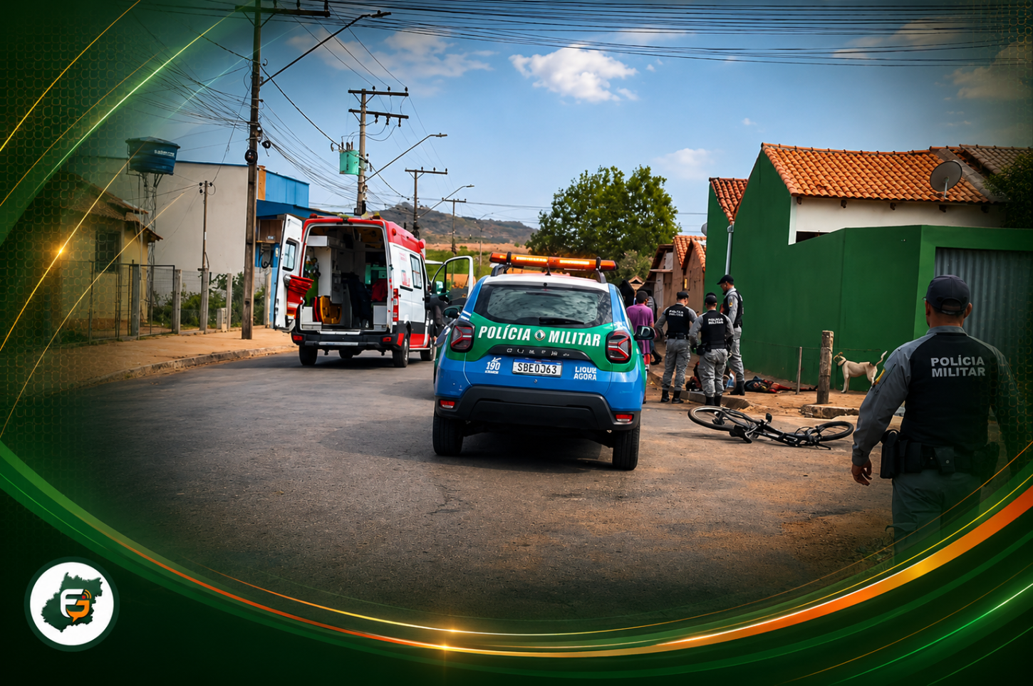 Violência no Dhema da Mata deixa duas pessoas feridas e termina com acidente em Jaraguá